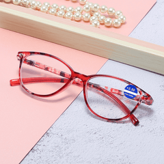 Anti-Blue Light Reading Glasses Full Frame Spring Hinge Women Men Glasses Case
