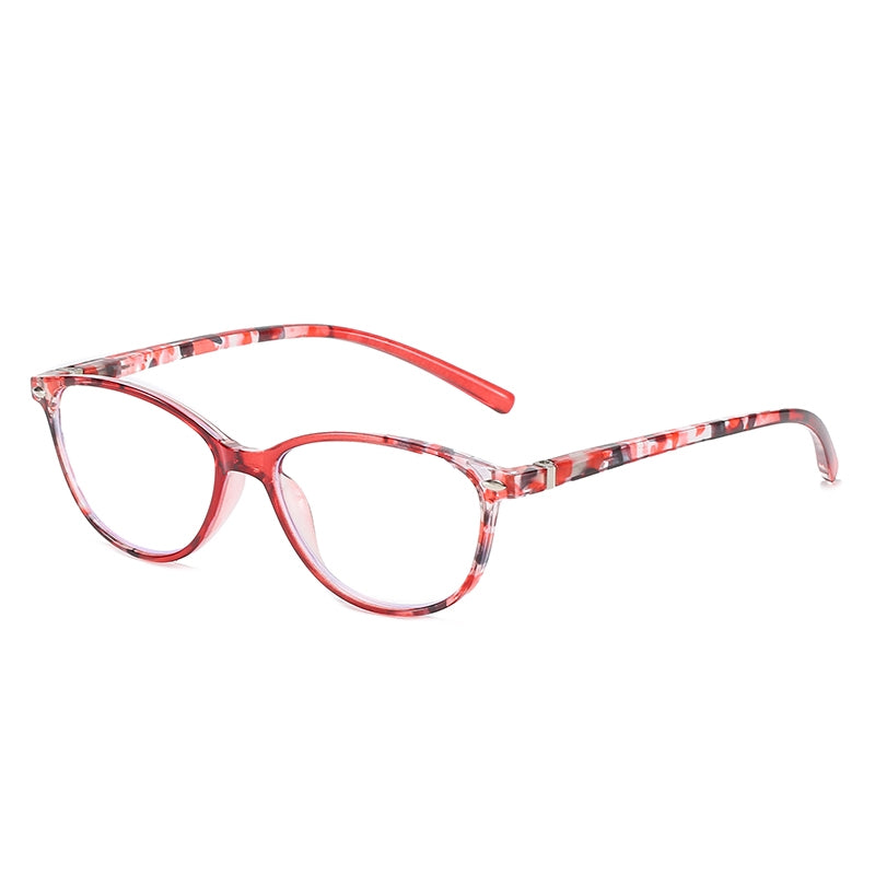 Anti-Blue Light Reading Glasses Full Frame Spring Hinge Women Men Glasses Case