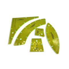 5pcs Transparent Sewing Quilting Templates Craft Patchwork Ruler