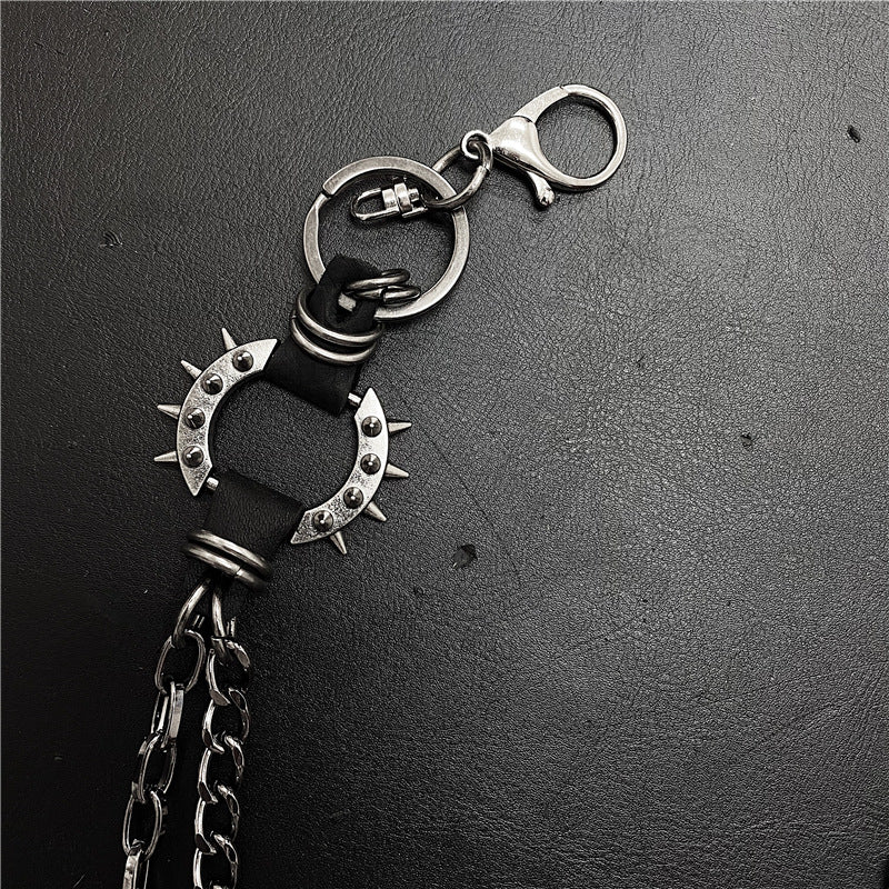 Spiked Retro Circle Waist Chain for Men and Women