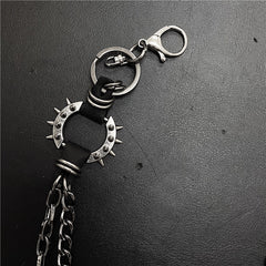 Spiked Retro Circle Waist Chain for Men and Women