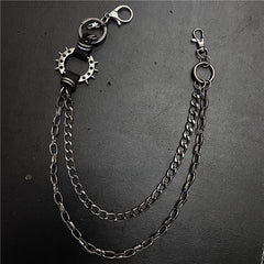 Spiked Retro Circle Waist Chain for Men and Women
