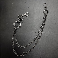 Spiked Retro Circle Waist Chain for Men and Women