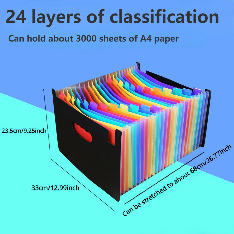 Self A4 Expanding File Folder Standing Plastic Organizer