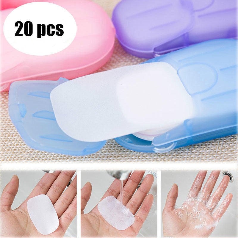 20pcs Soap Paper Flakes - Eco Friendly Hand Washing for Outdoors