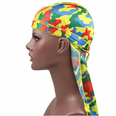 Camouflage Print Long Tail Pirate Hat for Men