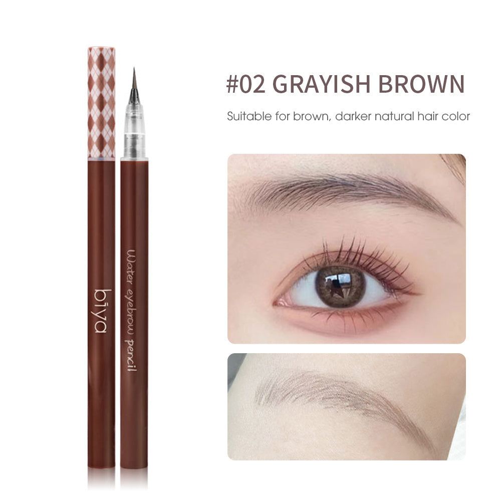 Long Lasting Waterproof Eyebrow Pencil Fine Nib Brown Gray Shades