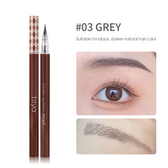 Long Lasting Waterproof Eyebrow Pencil Fine Nib Brown Gray Shades