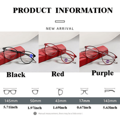 Anti Blue Light Reading Glasses Unisex HD with Case