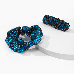 Sequins Fabric Large Scrunchie Hair Tie Ponytail Hair Rope Y2K Hair Accessories