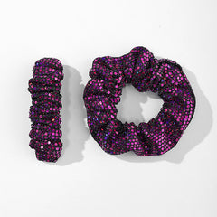 Sequins Fabric Large Scrunchie Hair Tie Ponytail Hair Rope Y2K Hair Accessories