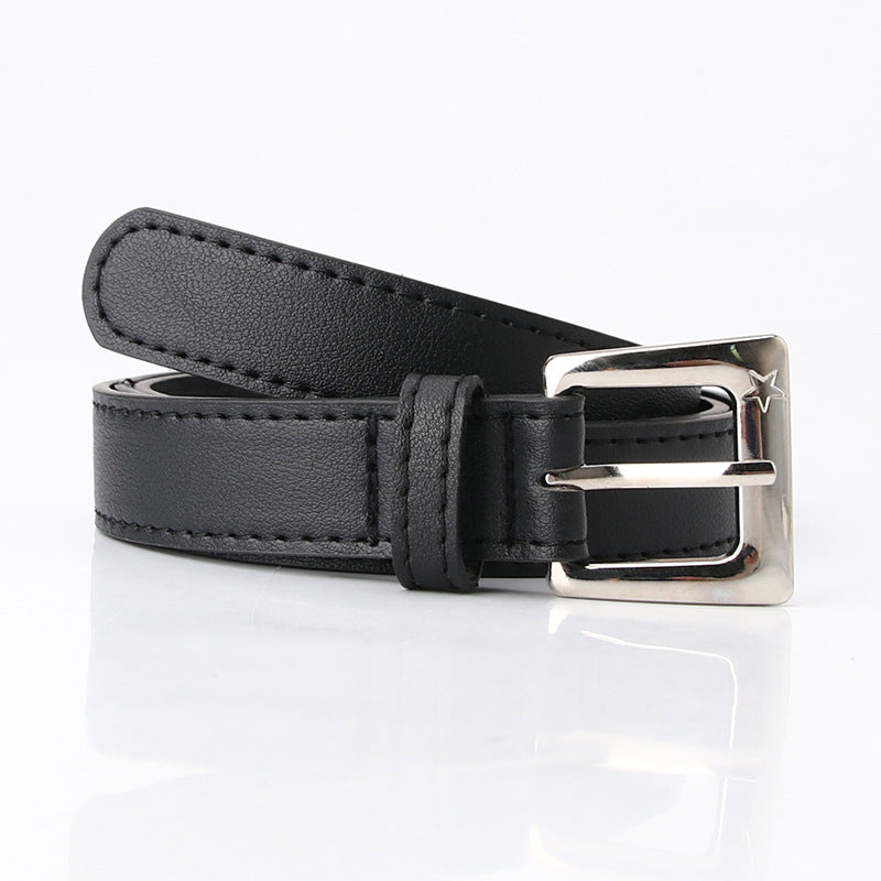 Vintage Square Pin Buckle Belt Classic Girdle For Women