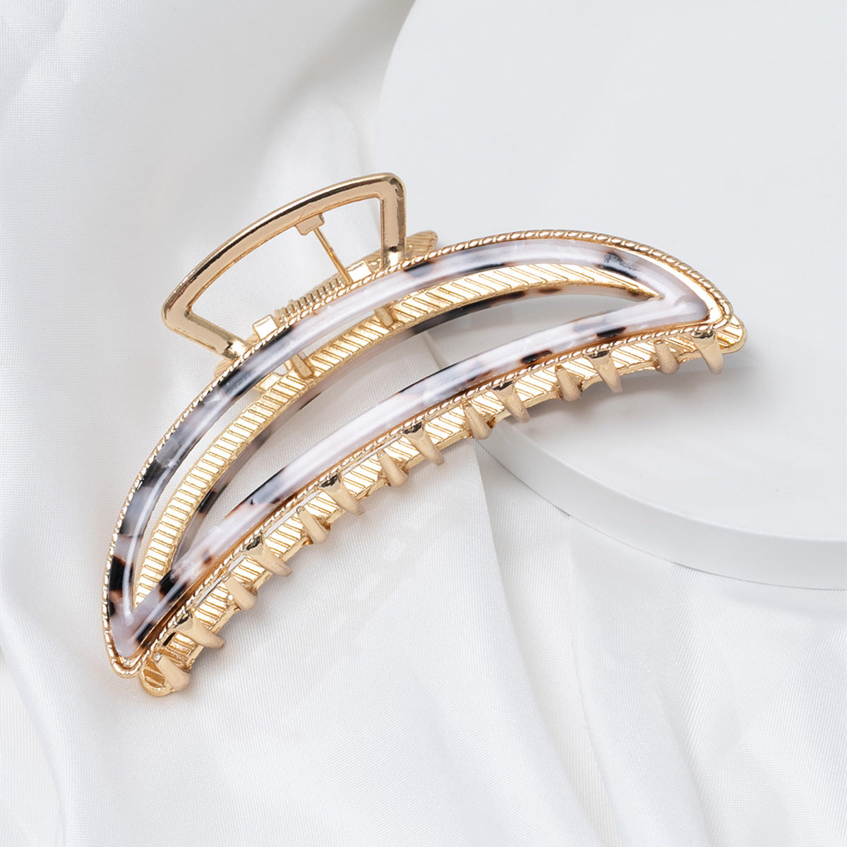 Acetate Large Hair Claw Metal Hollowed Shark Claw Women's Hair Accessories