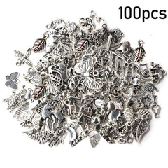 100pcs Mixed Animals Pattern Alloy Charms for DIY Bracelet Necklace Accessories