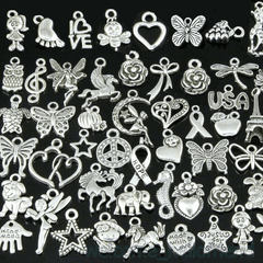100pcs Mixed Animals Pattern Alloy Charms for DIY Bracelet Necklace Accessories