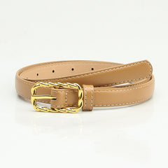 Vintage Thread Buckle Belt Solid Casual Jeans Pants Belt For Women
