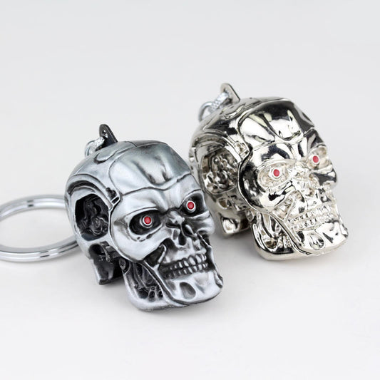Skull Head Keychain Men Punk Gothic Pendant Keyring