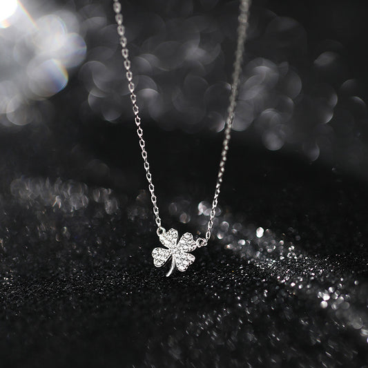 Classic Clover Silver Pendant Necklace for Men Women