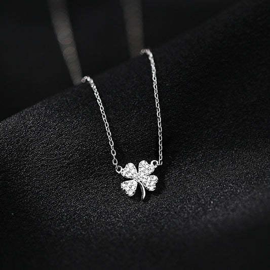 Classic Clover Silver Pendant Necklace for Men Women