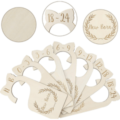 Wooden Baby Closet Dividers Clothes Size Hanger