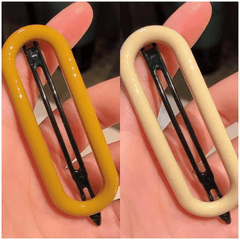 Y2K Candy Oval Hair Clip - Solid Non Slip Hair Decoration