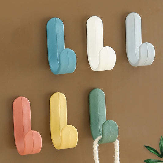 4PCS Self Adhesive Towel Hook Plastic Door Hanger Wall Organizer