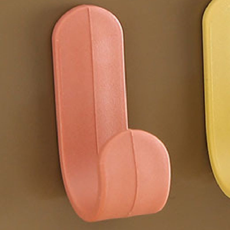 4PCS Self Adhesive Towel Hook Plastic Door Hanger Wall Organizer