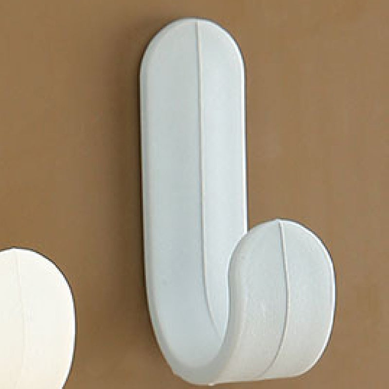 4PCS Self Adhesive Towel Hook Plastic Door Hanger Wall Organizer