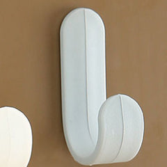4PCS Self Adhesive Towel Hook Plastic Door Hanger Wall Organizer