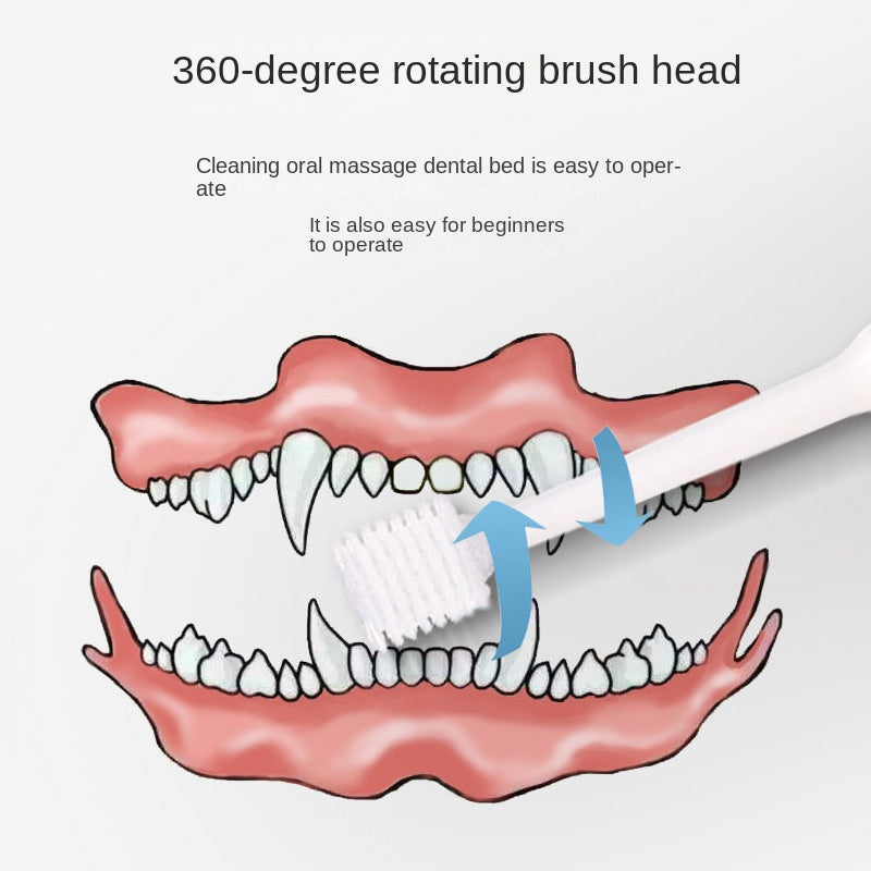 Pet Grooming Toothbrush 360 Degree Tartar Removal