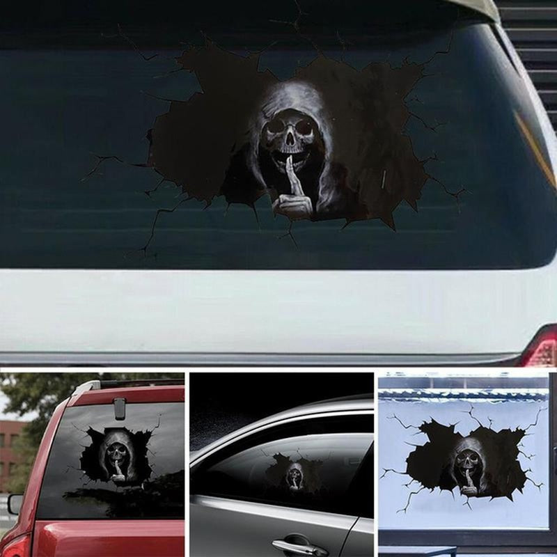 Halloween Skull Sticker Decal - Spooky Home Decor