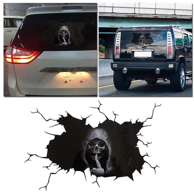 Halloween Skull Sticker Decal - Spooky Home Decor