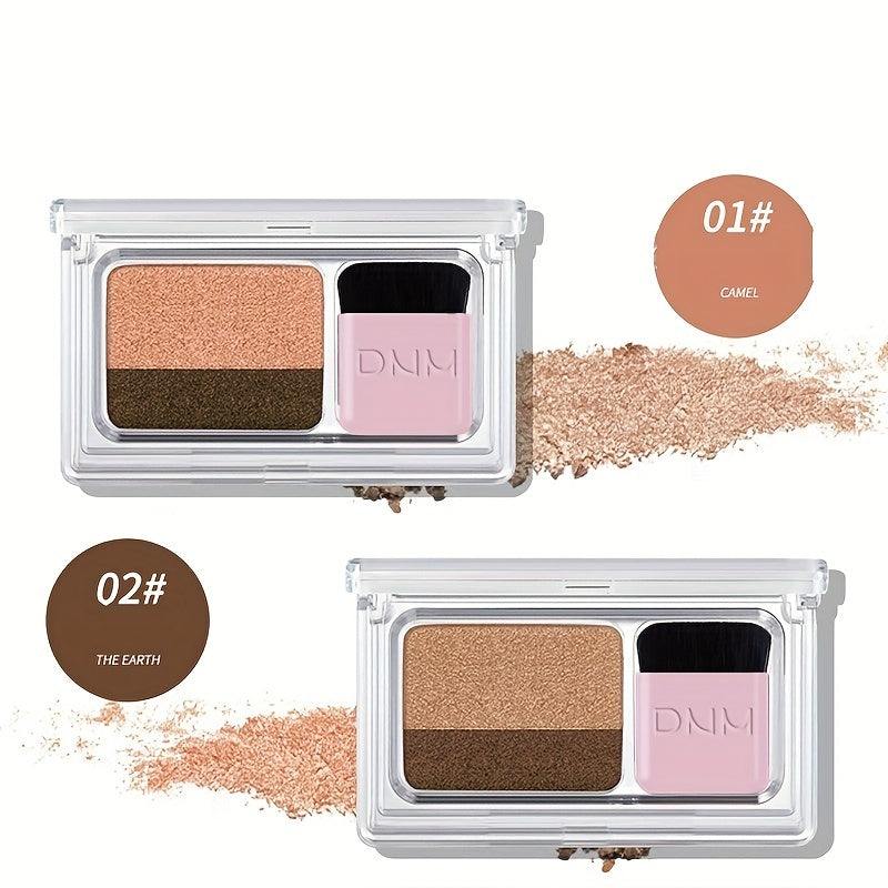 Two Tone Gradient Eyeshadow with Brush for Girls