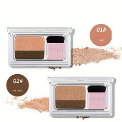 Two Tone Gradient Eyeshadow with Brush for Girls