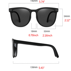 Folding Square Sunglasses Jelly Rivet UV400 Sun Shades