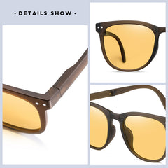 Folding Square Sunglasses Jelly Rivet UV400 Sun Shades