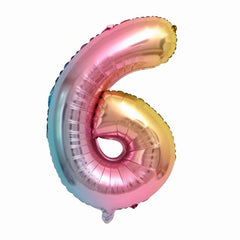 81 Gradient Foil Number Balloon Happy Birthday Party Decoration