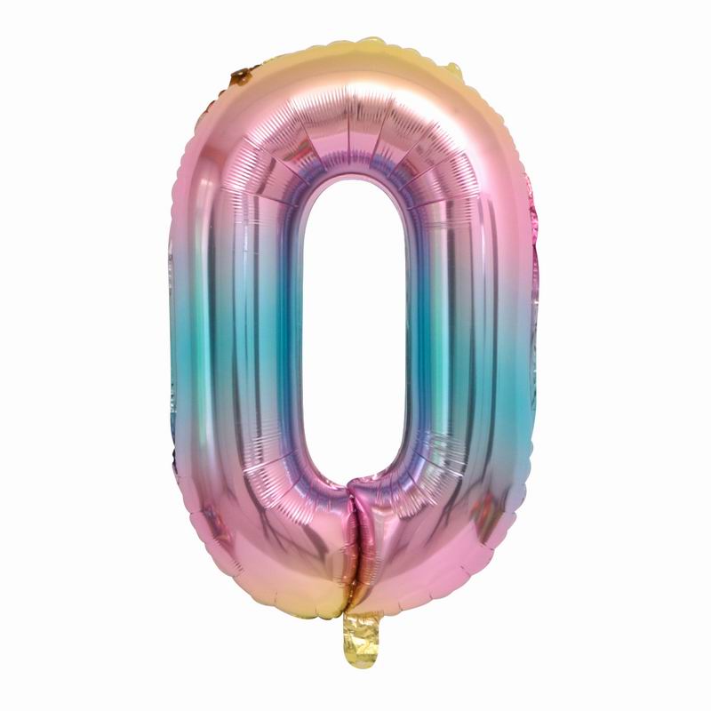 81 Gradient Foil Number Balloon Happy Birthday Party Decoration