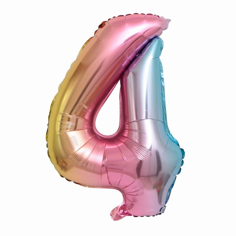 81 Gradient Foil Number Balloon Happy Birthday Party Decoration