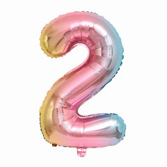81 Gradient Foil Number Balloon Happy Birthday Party Decoration