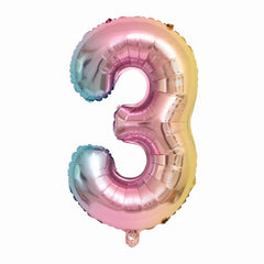 81 Gradient Foil Number Balloon Happy Birthday Party Decoration
