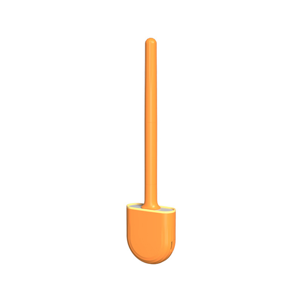 Flexible Wall Mounted Toilet Brush with Silicone Bristles Holder