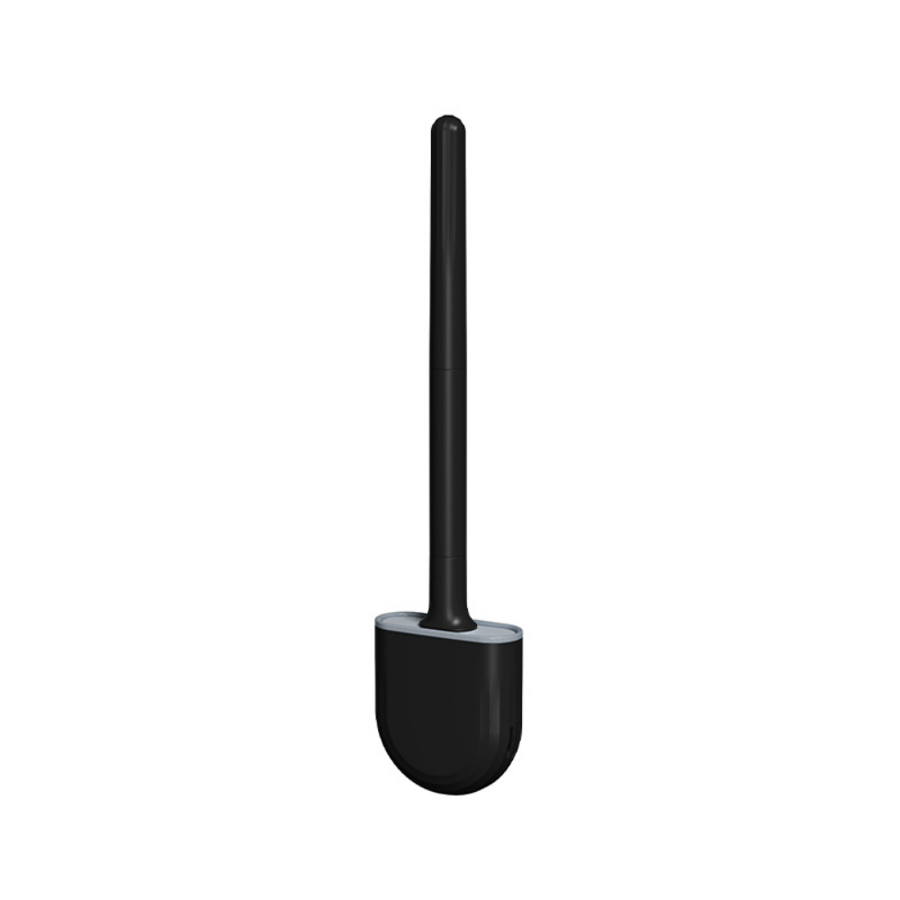 Flexible Wall Mounted Toilet Brush with Silicone Bristles Holder