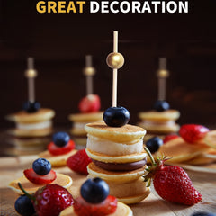 100pcs Wooden Toothpick Cocktail Stick Christmas Party Supplies