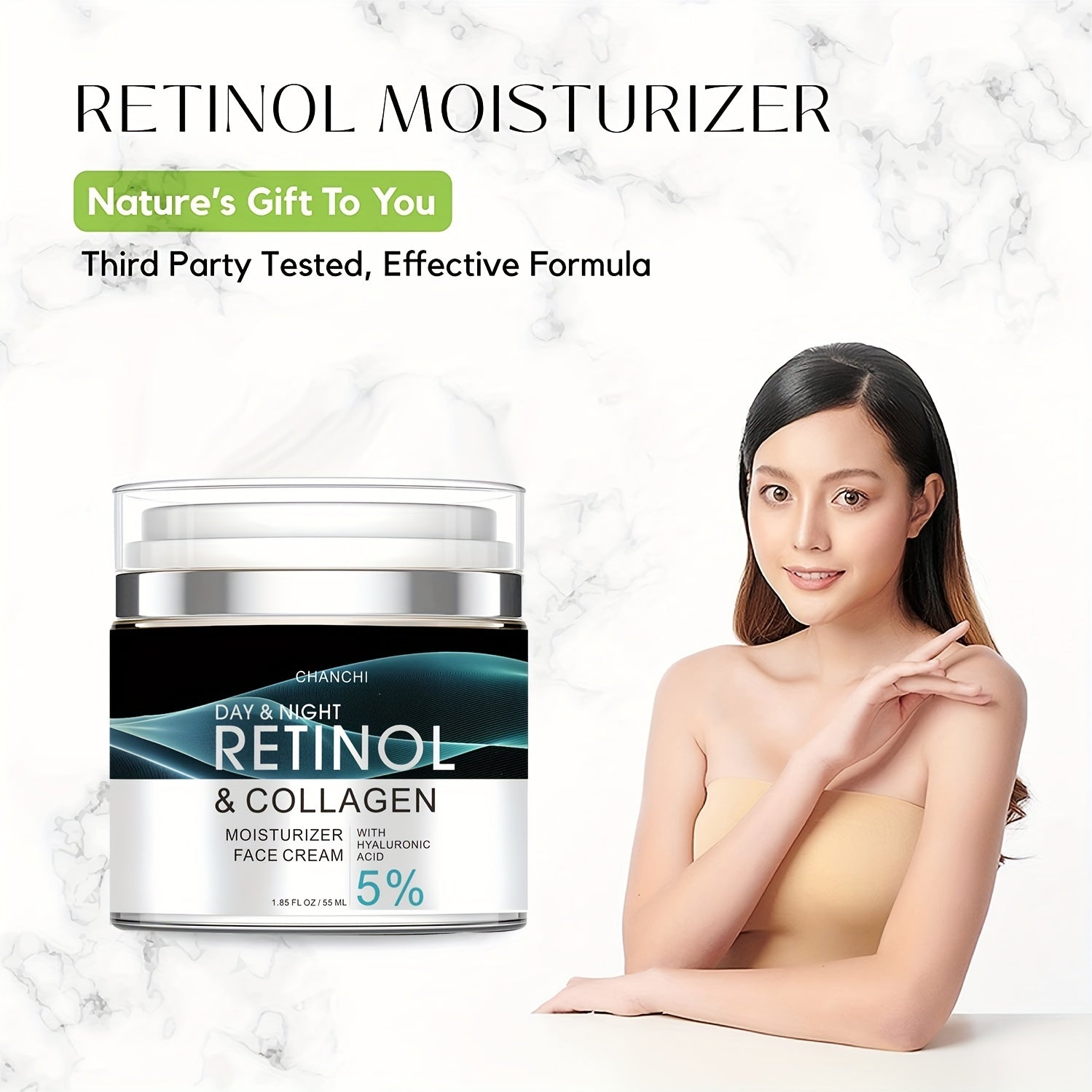Retinol Cream with Collagen Hyaluronic Acid Vit C E