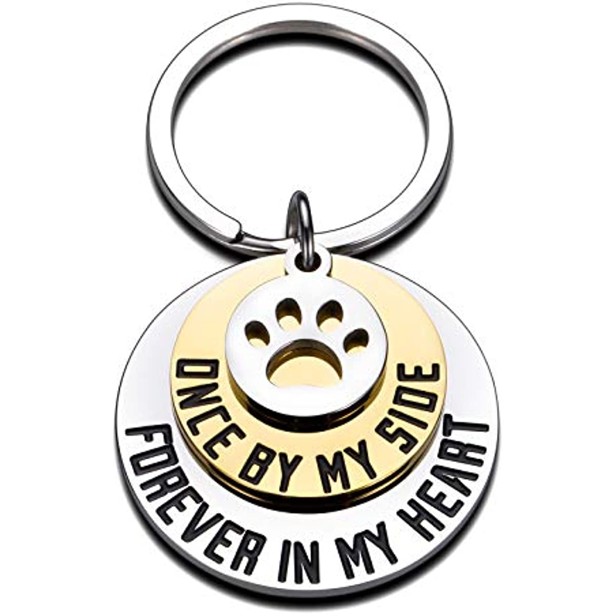 Pet Memorial Keychain for Dog and Cat Loss Sympathy Jewelry