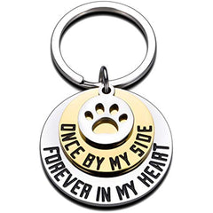 Pet Memorial Keychain for Dog and Cat Loss Sympathy Jewelry