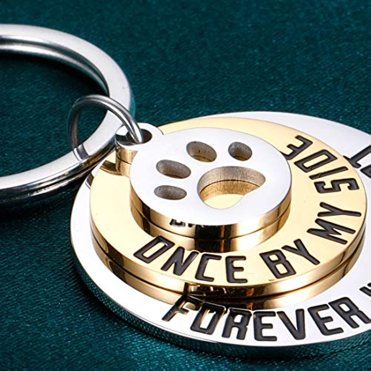 Pet Memorial Keychain for Dog and Cat Loss Sympathy Jewelry