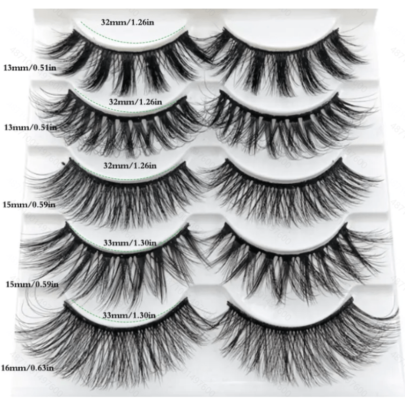 5 Pairs Magnetic Eyelashes With Eyeliner And Tweezer No Glue Needed