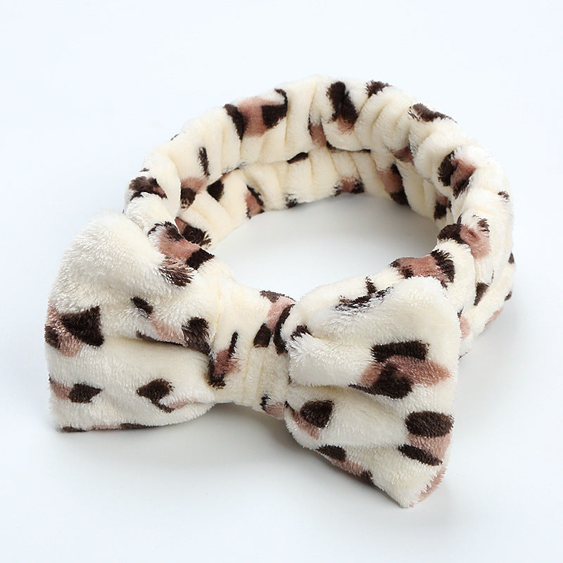 Leopard Print Bowknot Headband for Women Girls